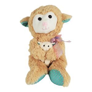 Hug & Luv Mama Lamb and Baby Lamb Plush Easter Spring Stuffed Animal 22" Furry